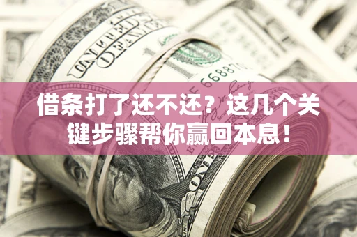 武汉借条打了还不还？这几个关键步骤帮你赢回本息！