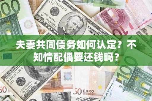 武汉夫妻共同债务如何认定？不知情配偶要还钱吗？