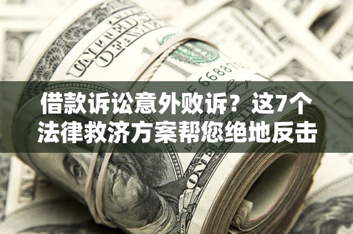 武汉借款诉讼意外败诉？这7个法律救济方案帮您绝地反击！