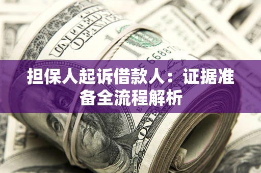 武汉担保人起诉借款人：证据准备全流程解析