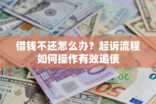 武汉借钱不还怎么办？起诉流程如何操作有效追债