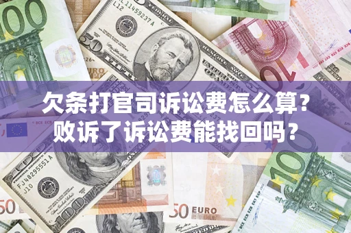 武汉欠条打官司诉讼费怎么算？败诉了诉讼费能找回吗？