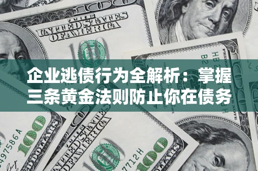 武汉企业逃债行为全解析：掌握三条黄金法则防止你在债务乱局中“踩雷”