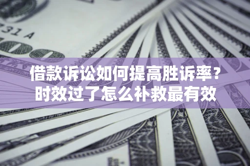 武汉借款诉讼如何提高胜诉率？时效过了怎么补救最有效