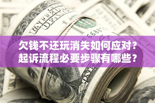 武汉欠钱不还玩消失如何应对？起诉流程必要步骤有哪些？