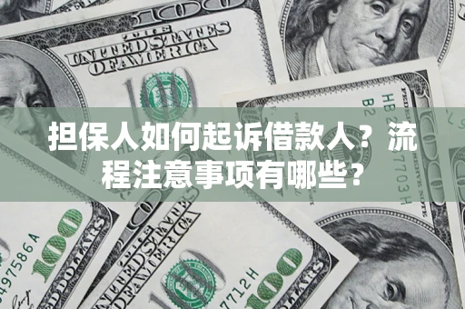 武汉担保人如何起诉借款人？流程注意事项有哪些？